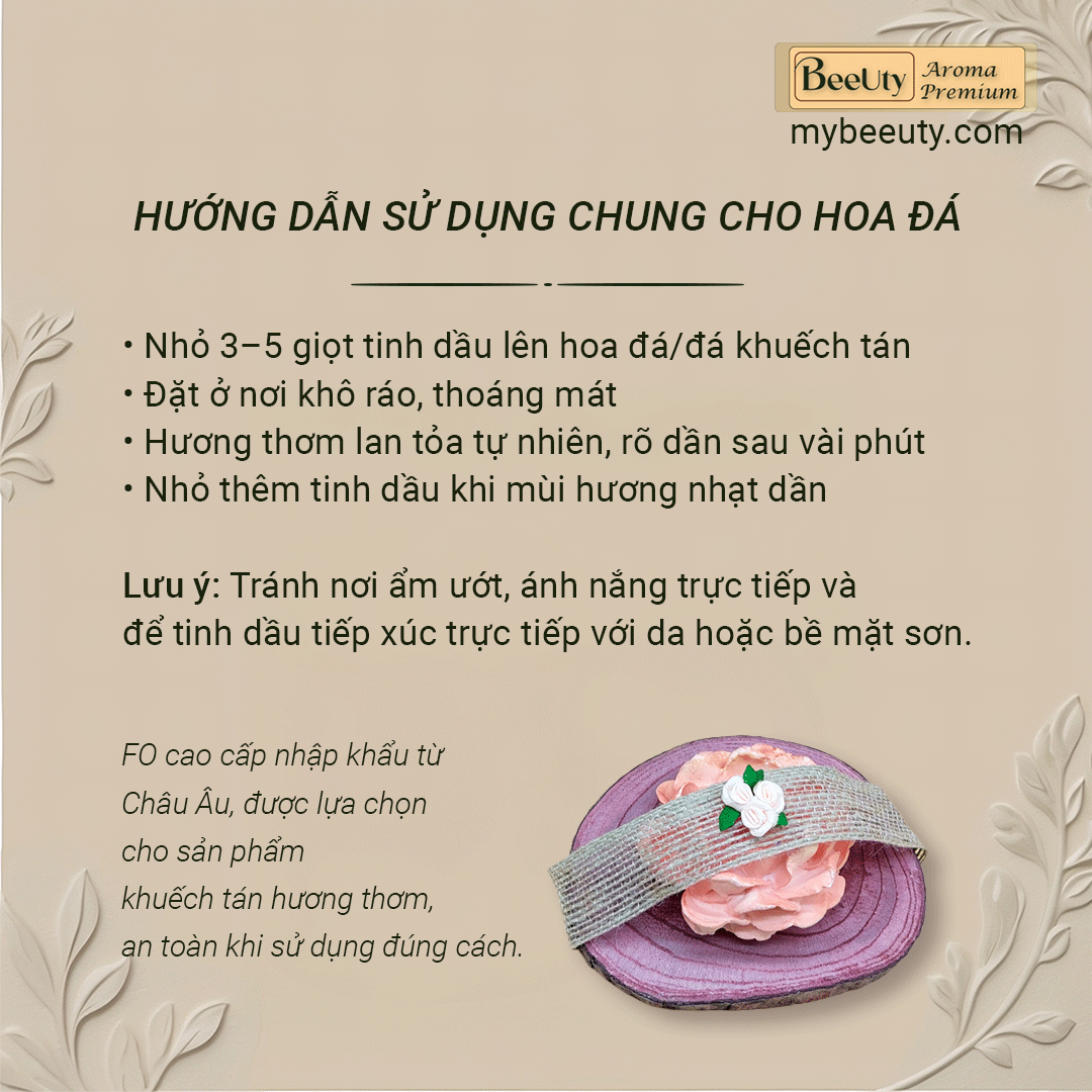Đá khuếch tán tinh dầu – Hoa Đá Sắc Hồng cánh sen